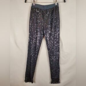 Abercrombie & Fitch Black Sequin Pants Leggings Kids Size Large